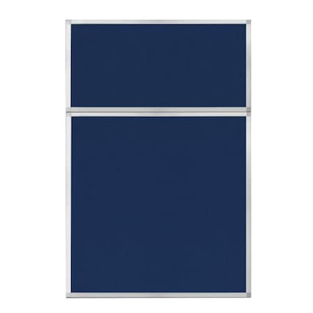 Versare Hush Panel Configurable Cubicle Partition 4' x 6' Navy Blue Fabric 1850603